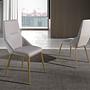Dining chair textile light grey 2