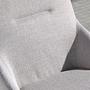 Dining chair textile light grey 4
