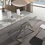 Dining chair textile light grey 5