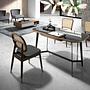 Chair Rattan Faux Leather Black 3