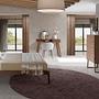 Wall mirror walnut veneer brown 3