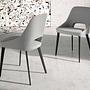 Dining chair textile gray 2