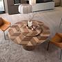 Dining chair synthetic leather brown 5