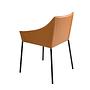 Dining chair synthetic leather brown 6