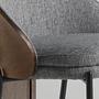 Bar stool fabric grey 4