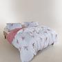 Bed linen set 3-piece. 100% Cotton Pink White 220x240cm 2