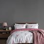 Bettwäsche-Set 3-tlg. 100% Baumwolle Rosa Weiß 220x240cm 4