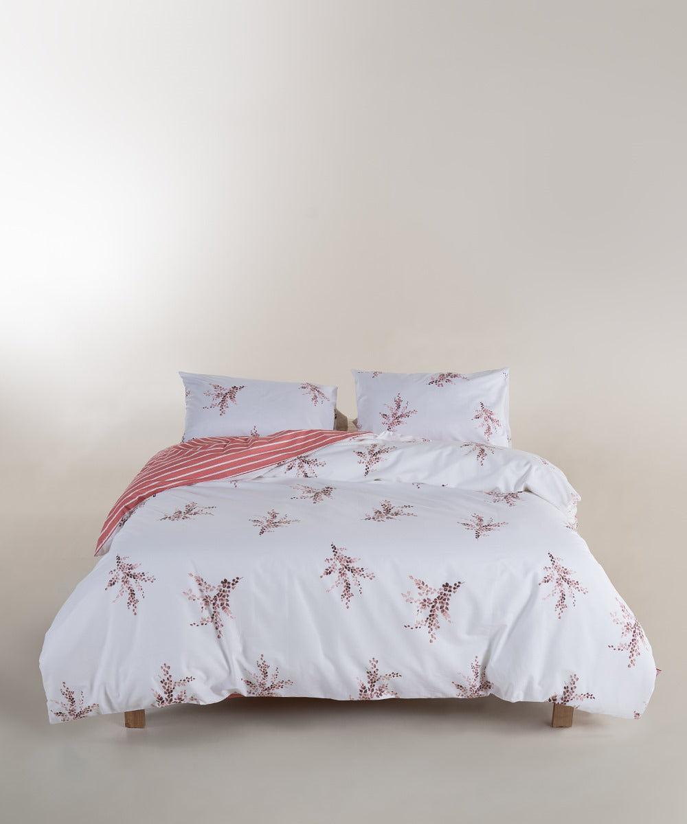 Bettwäsche-Set 2-tlg. 100% Baumwolle Rosa 140x200cm 0