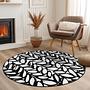 Carpet Black White Ø 150cm 2