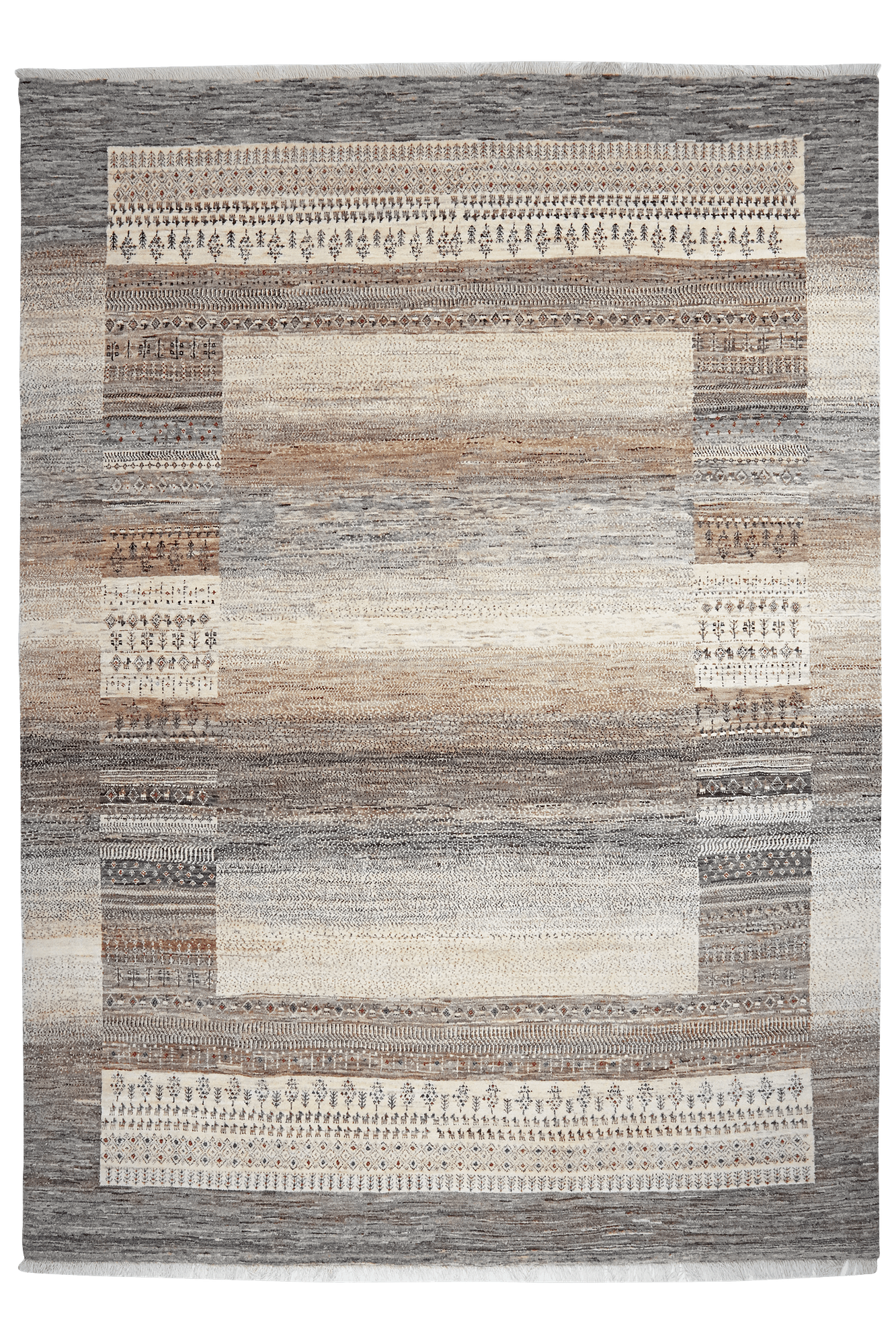 Rizbaf Gabbeh Teppich Wolle Beige 0