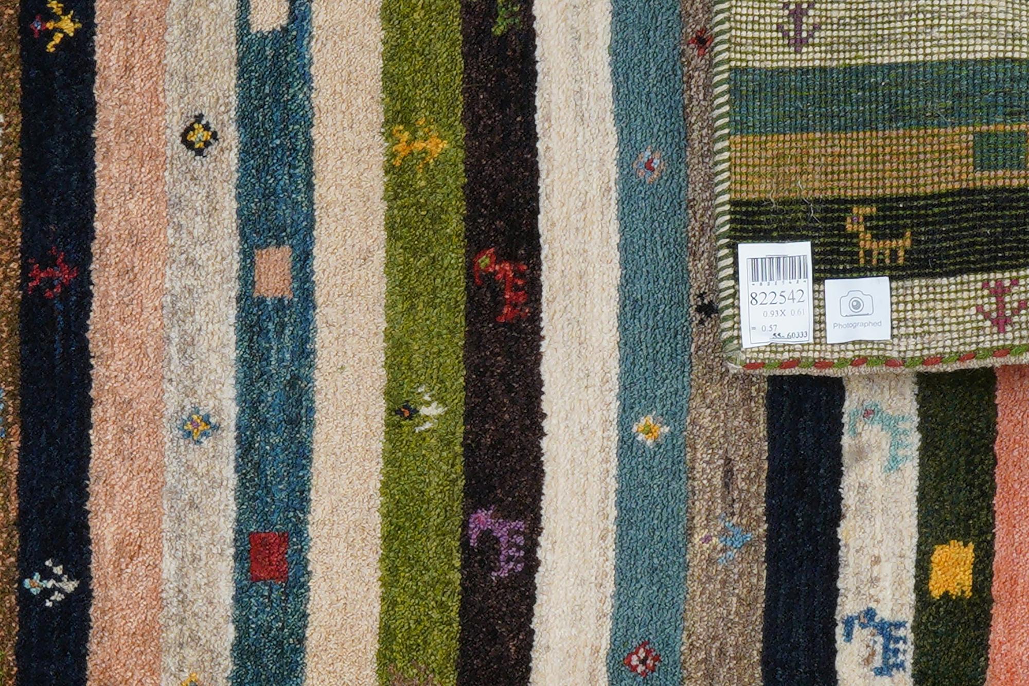 Tappeto Gabbeh in lana multicolore 4
