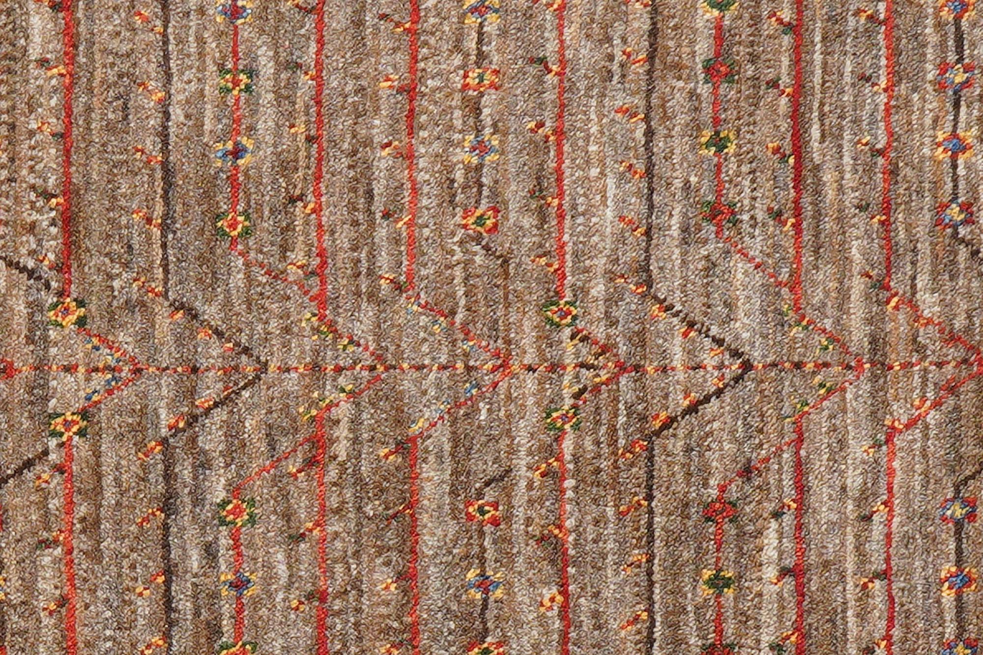 Rizbaf Gabbeh Teppich Wolle Braun 5