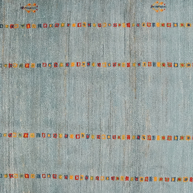 Rizbaf Gabbeh Teppich Wolle Blau 2