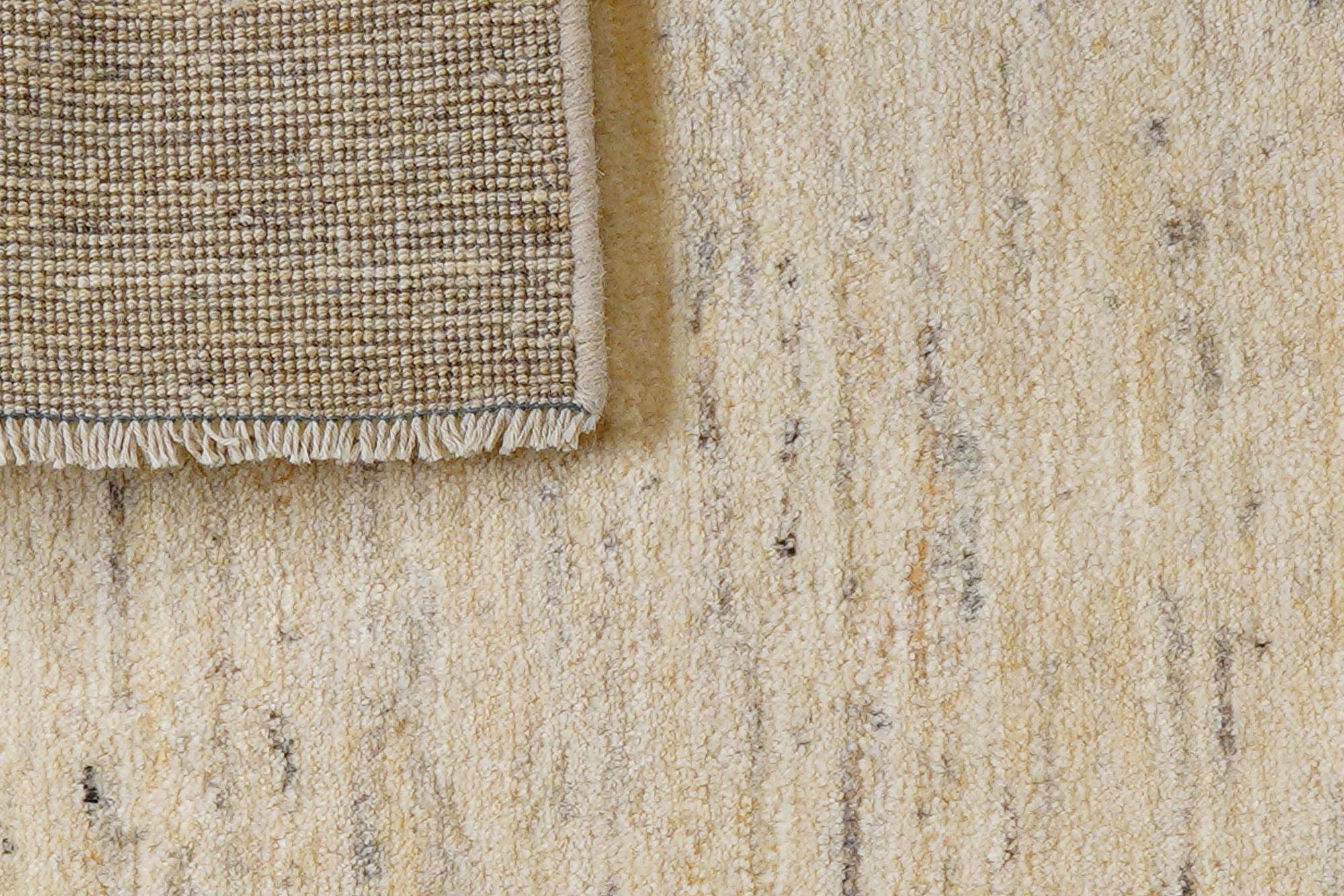 Gabbeh Teppich Wolle Beige 5