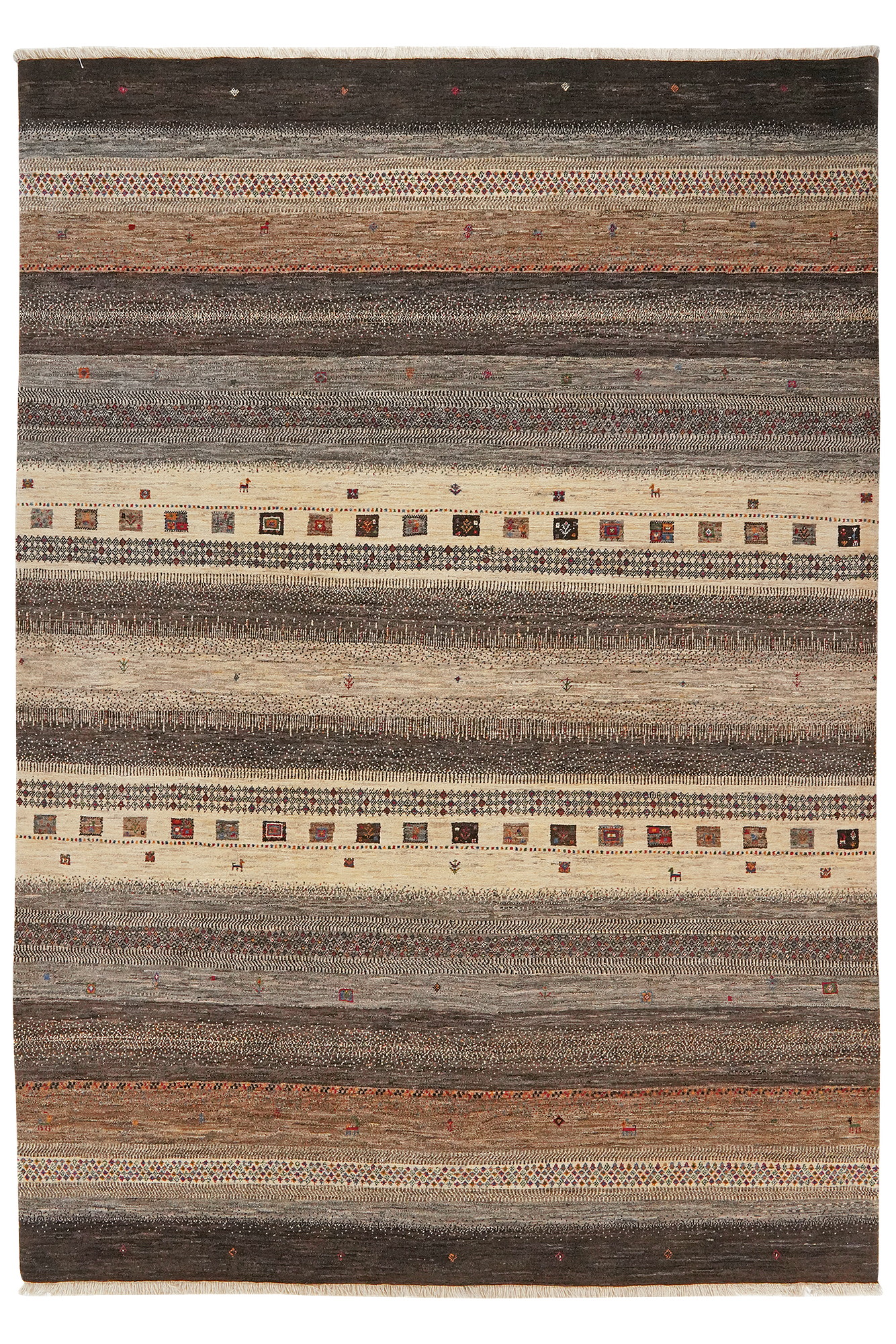 Rizbaf Gabbeh Carpet Wool Beige 0