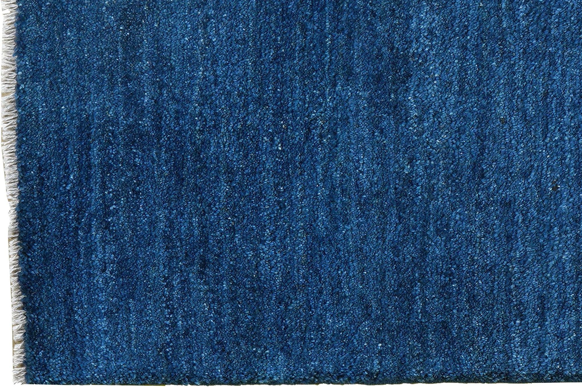 Gabbeh Teppich Wolle Blau 1