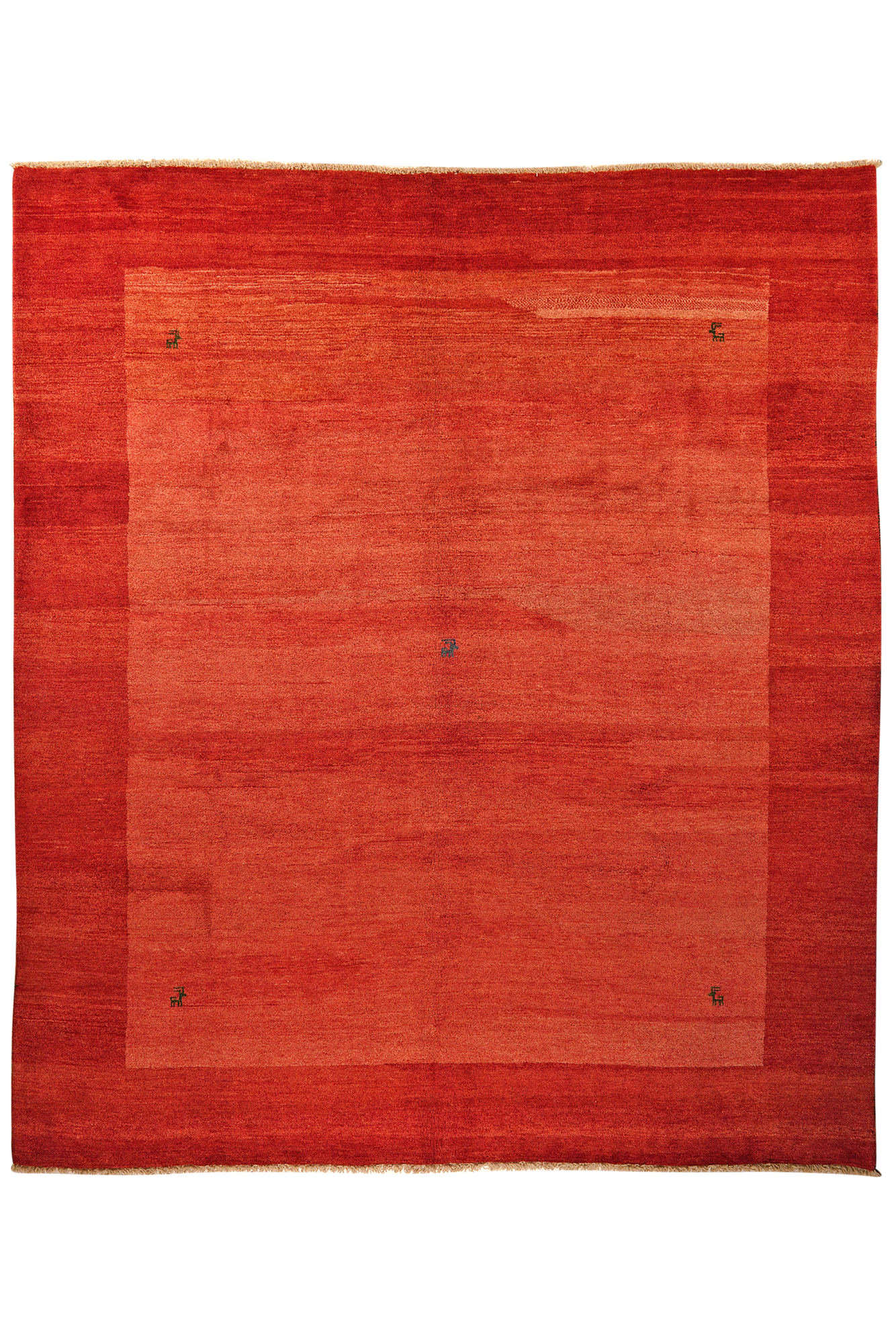 Gabbeh Teppich Wolle Rot 0
