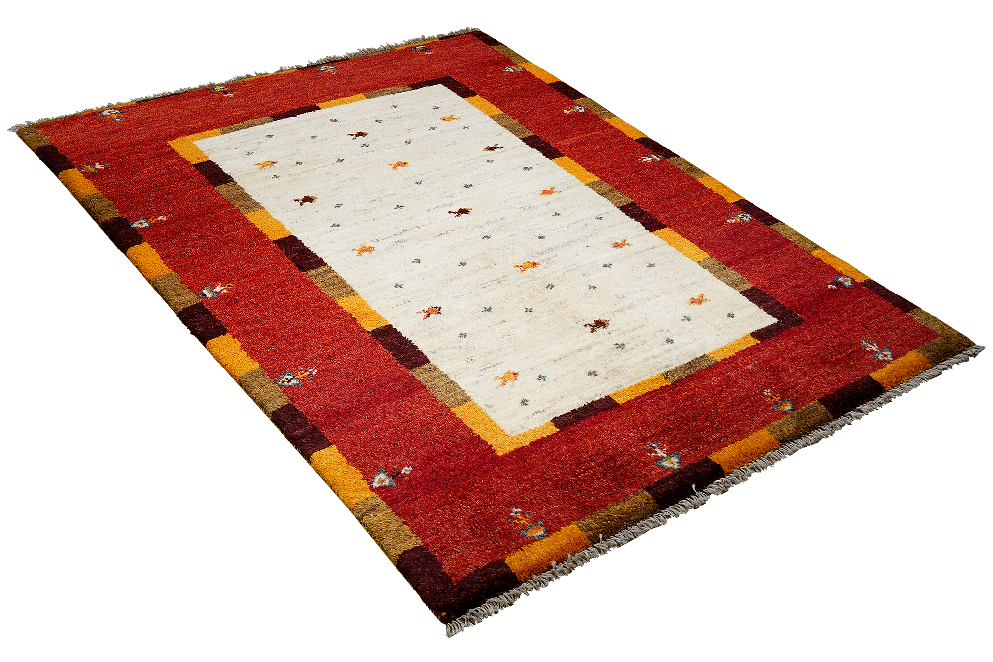 Gabbeh Teppich Wolle Beige 2