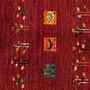 Rizbaf Gabbeh-Teppich Wolle Rot 4