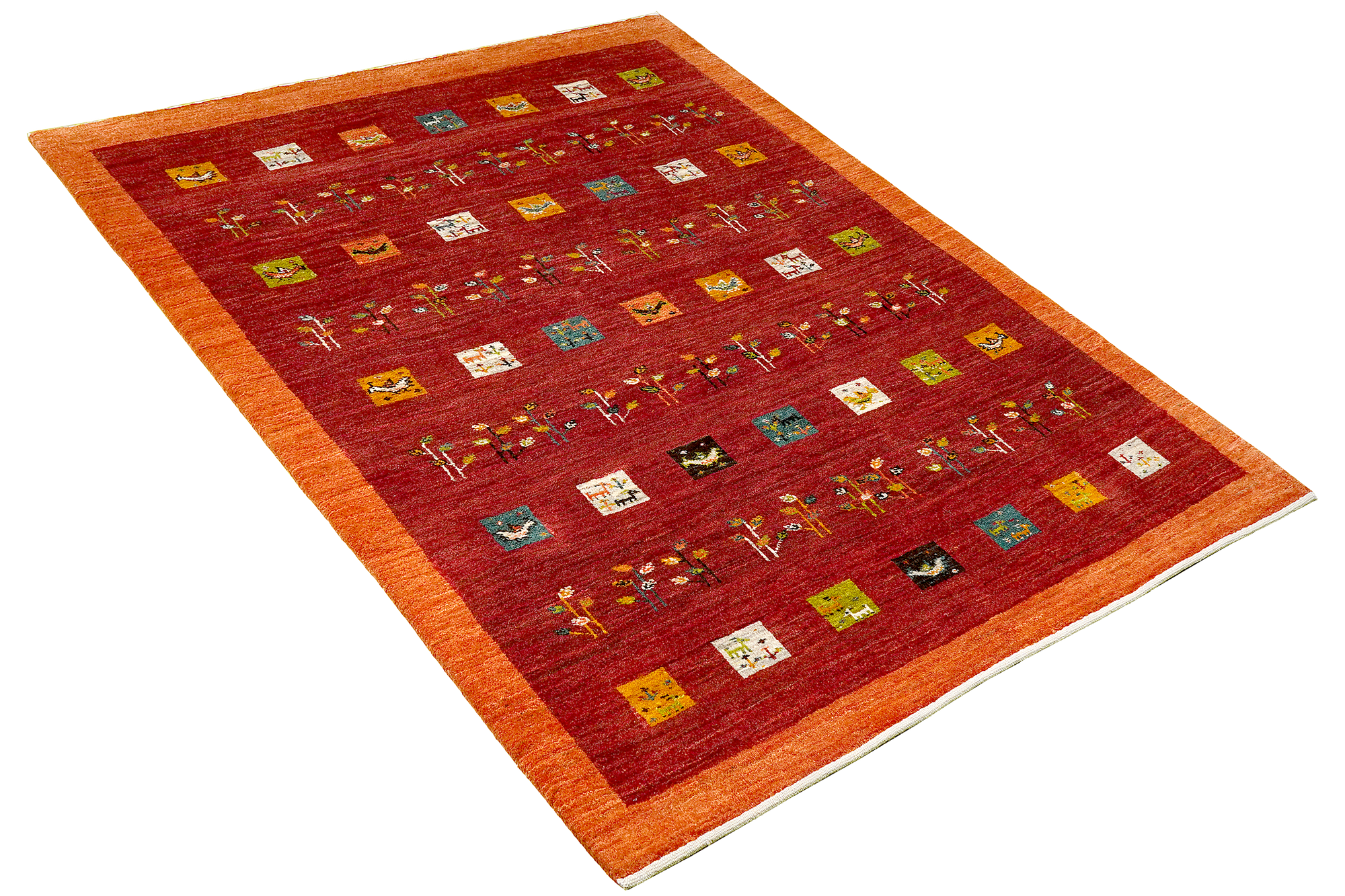 Rizbaf Gabbeh-Teppich Wolle Rot 2