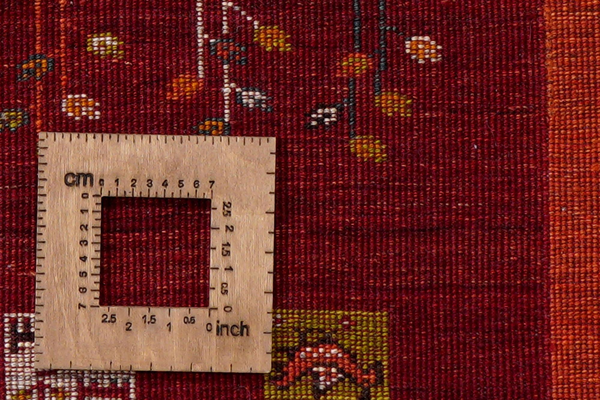 Rizbaf Gabbeh-Teppich Wolle Rot 6