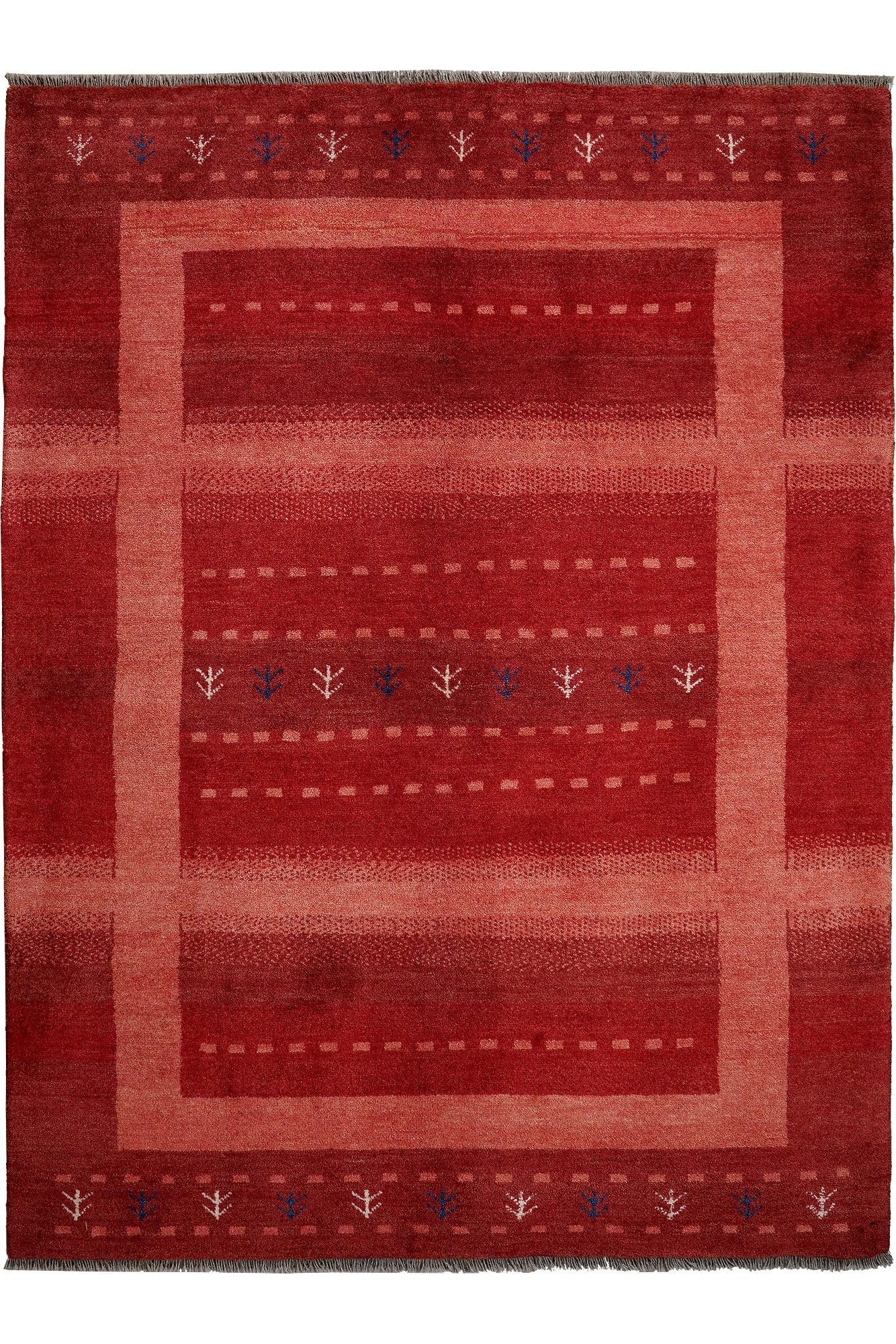 Rizbaf Gabbeh-Teppich Wolle Rot 0