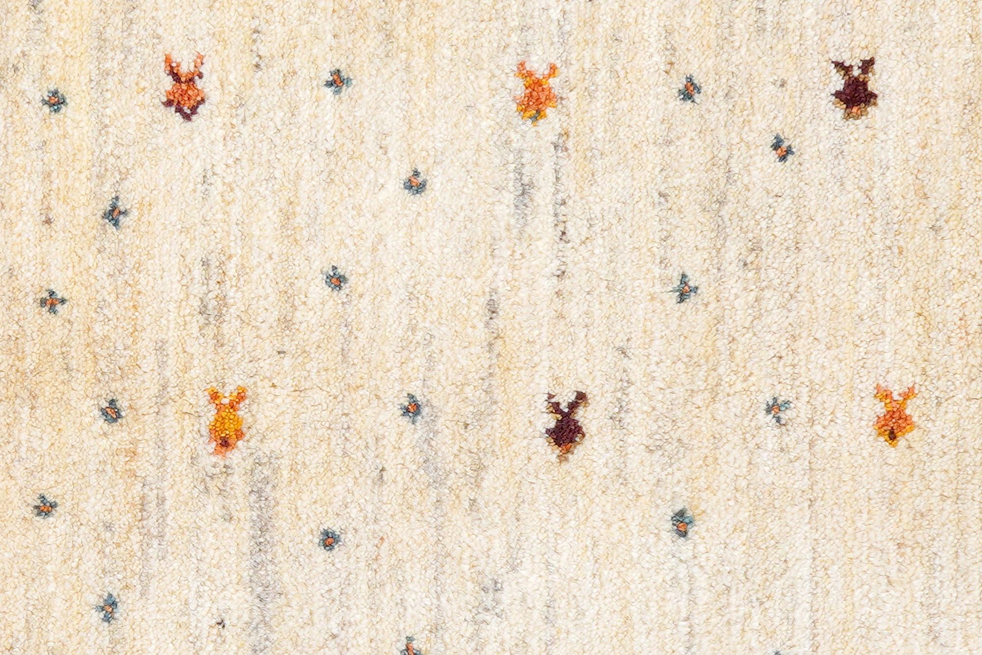 Gabbeh Teppich Wolle Beige 4