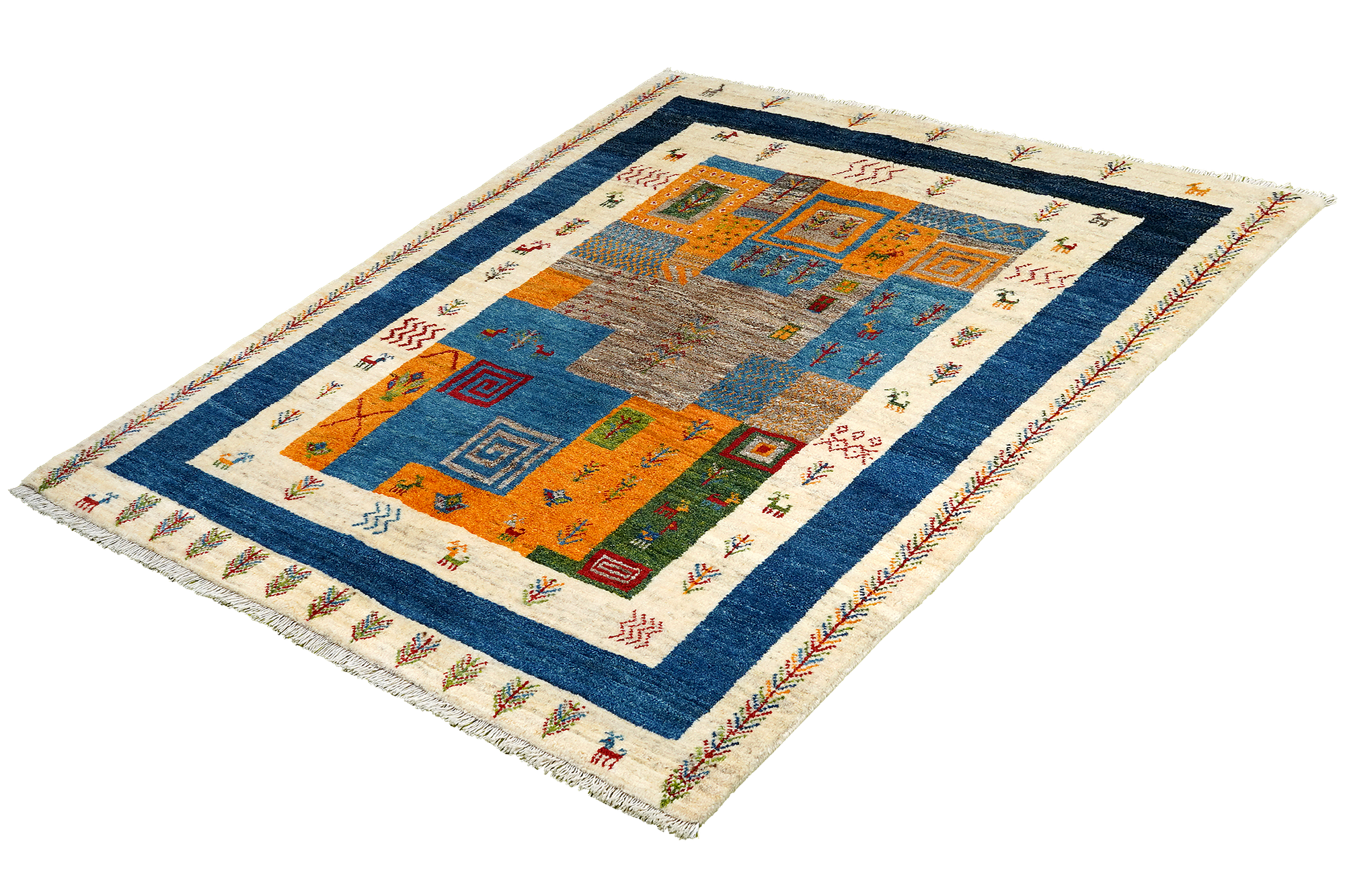 Rizbaf Gabbeh-Teppich Wolle Mehrfarbig 3
