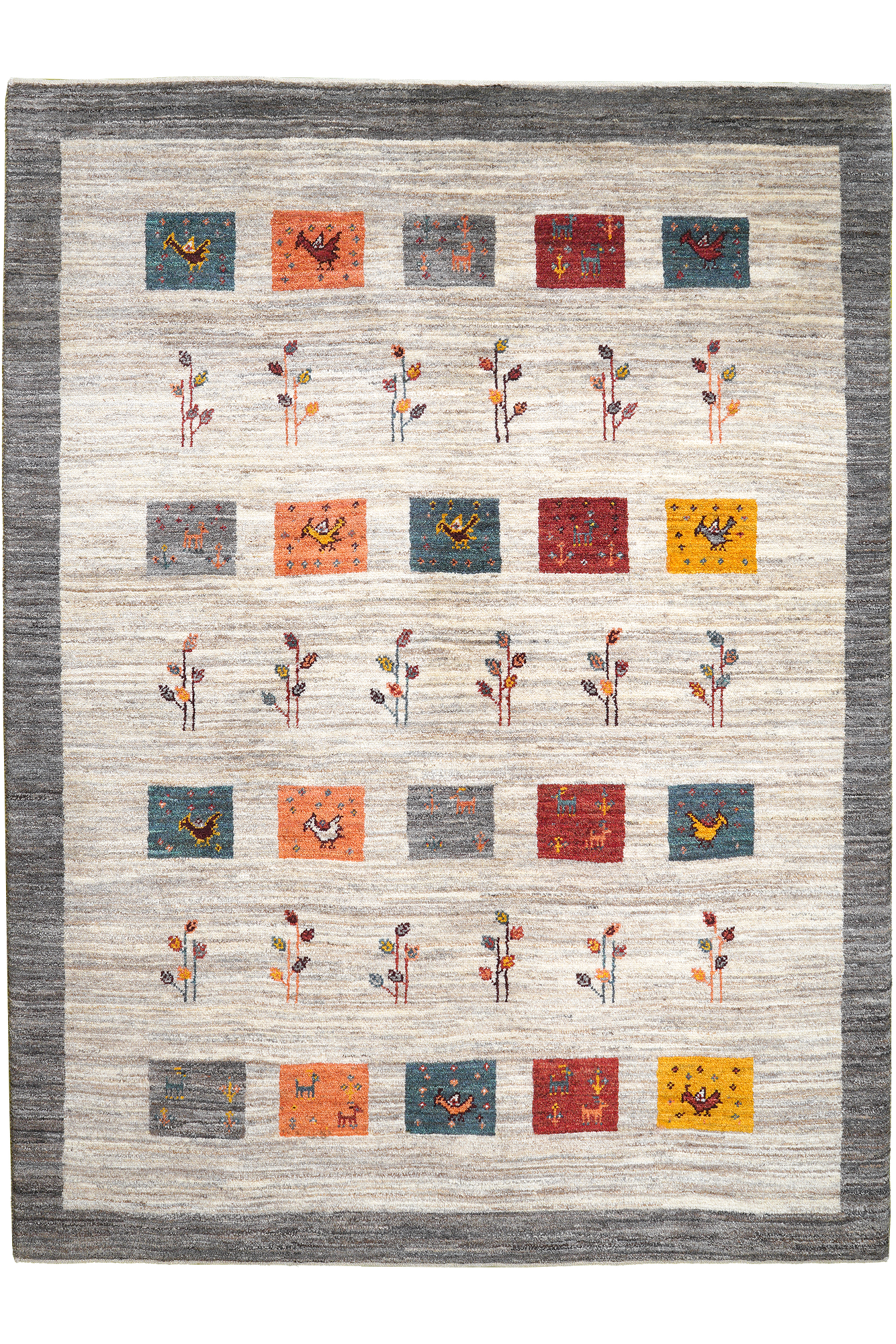 Rizbaf Gabbeh-Teppich Wolle Beige 0