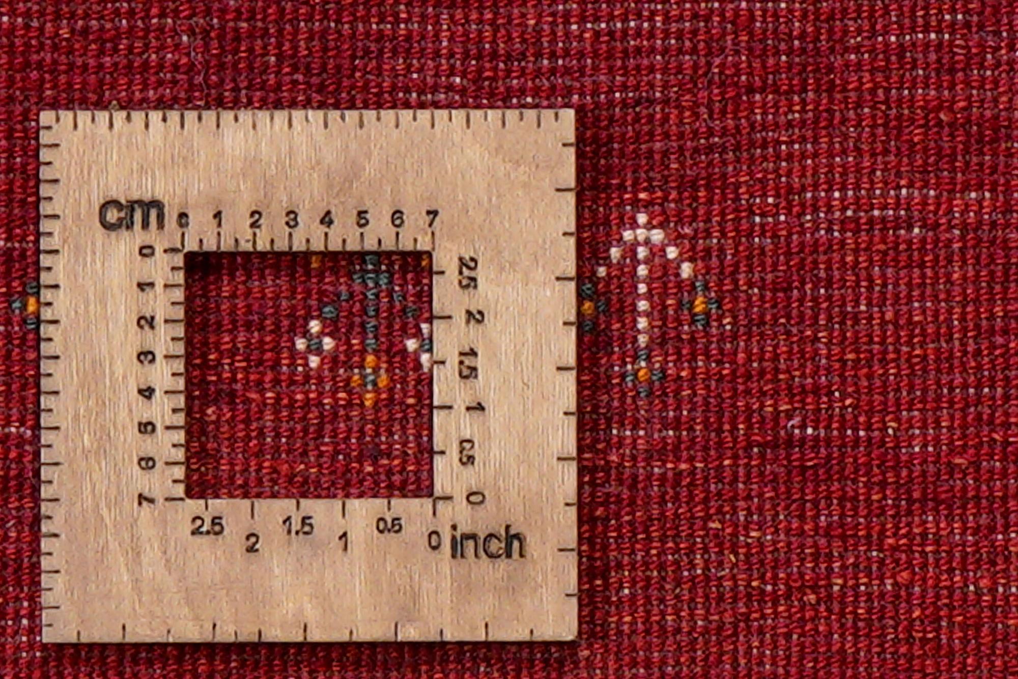 Rizbaf Gabbeh-Teppich Wolle Rot 6