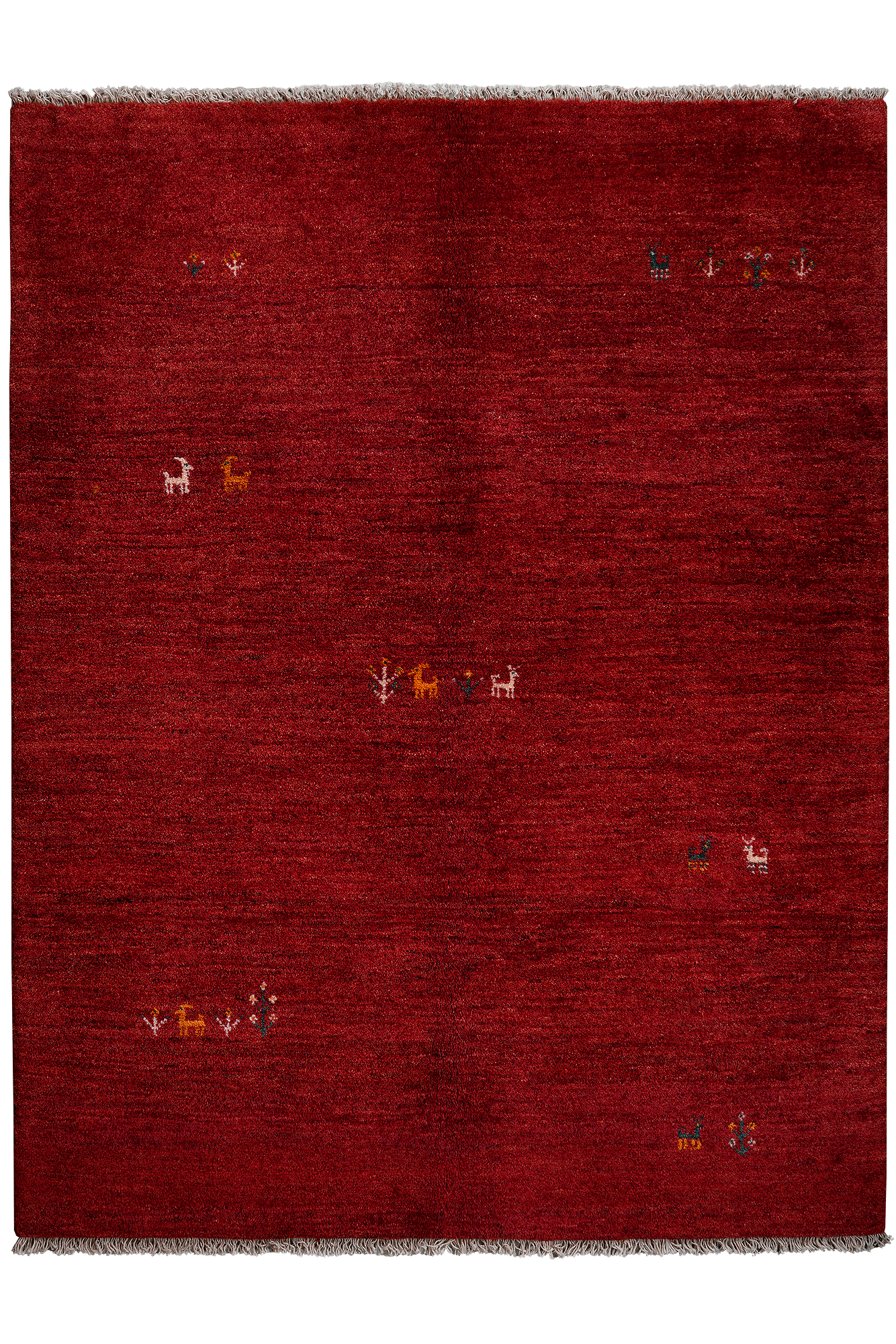 Rizbaf Gabbeh-Teppich Wolle Rot 0