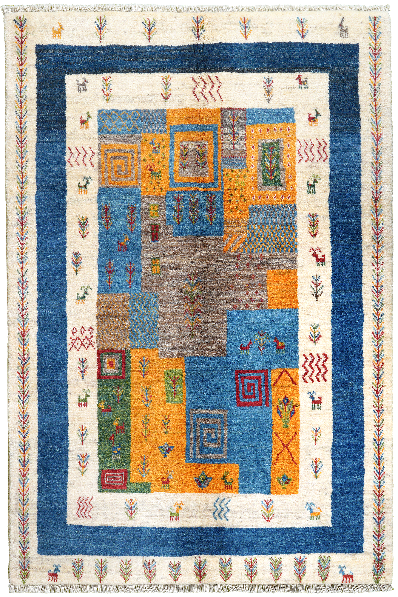 Rizbaf Gabbeh 178x122cm Bunt 0