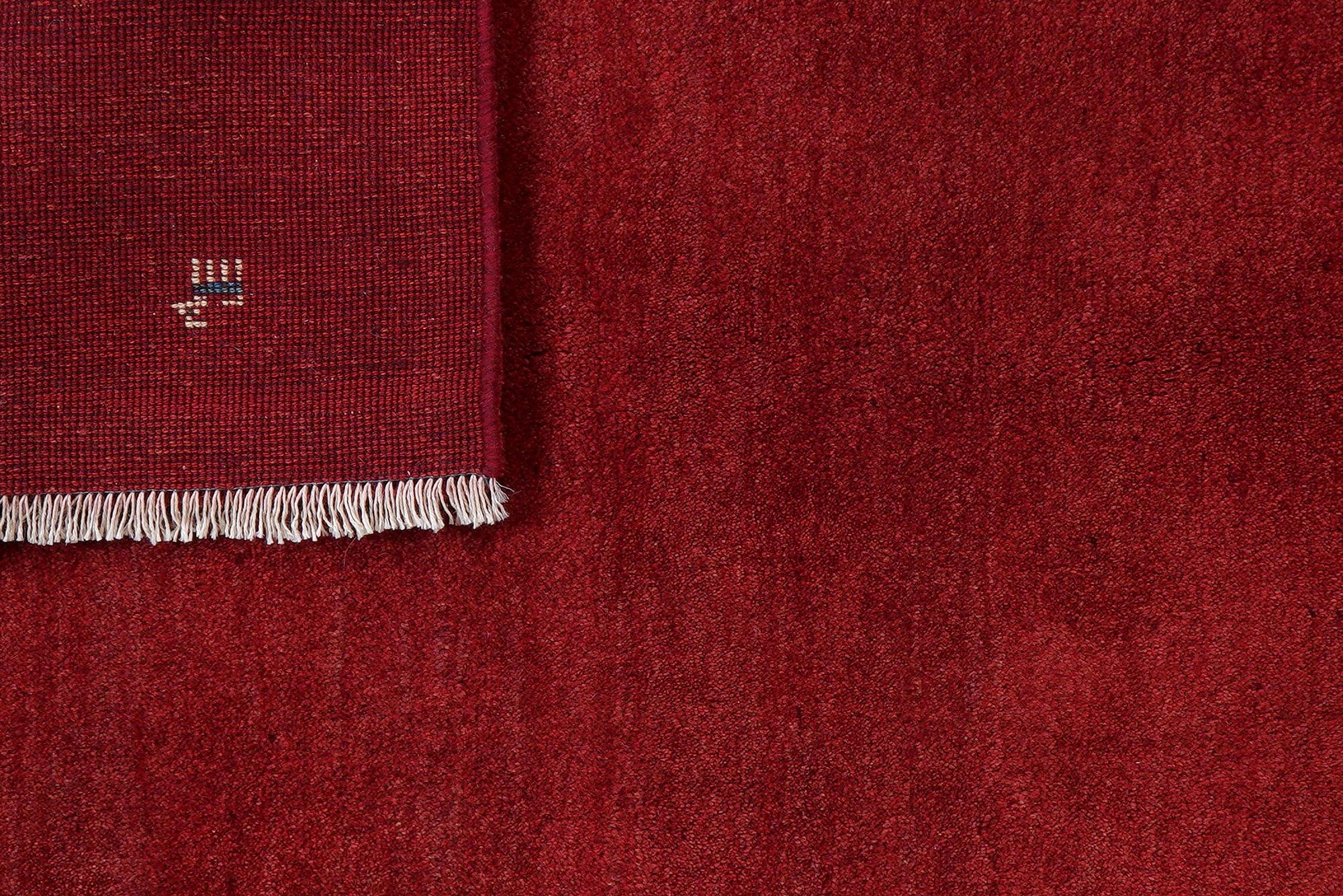 Rizbaf Gabbeh-Teppich Wolle Rot 5