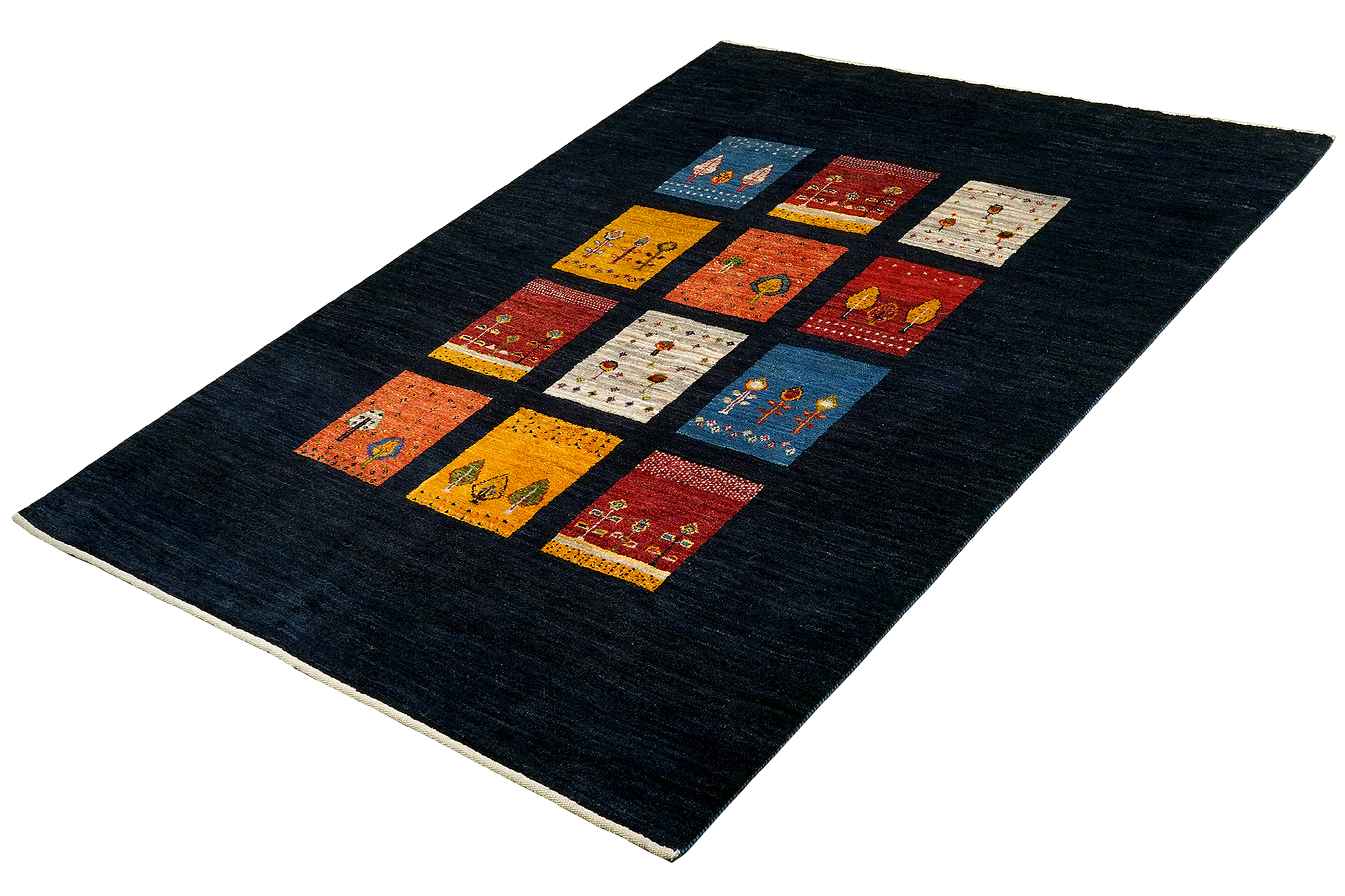 Rizbaf Gabbeh-Teppich Wolle Blau 3