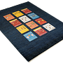 Rizbaf Gabbeh-Teppich Wolle Blau 2
