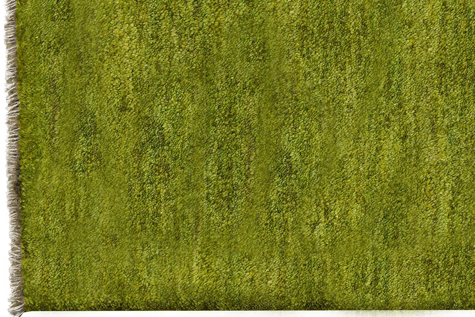 Rizbaf Gabbeh Carpet Wool Green 1