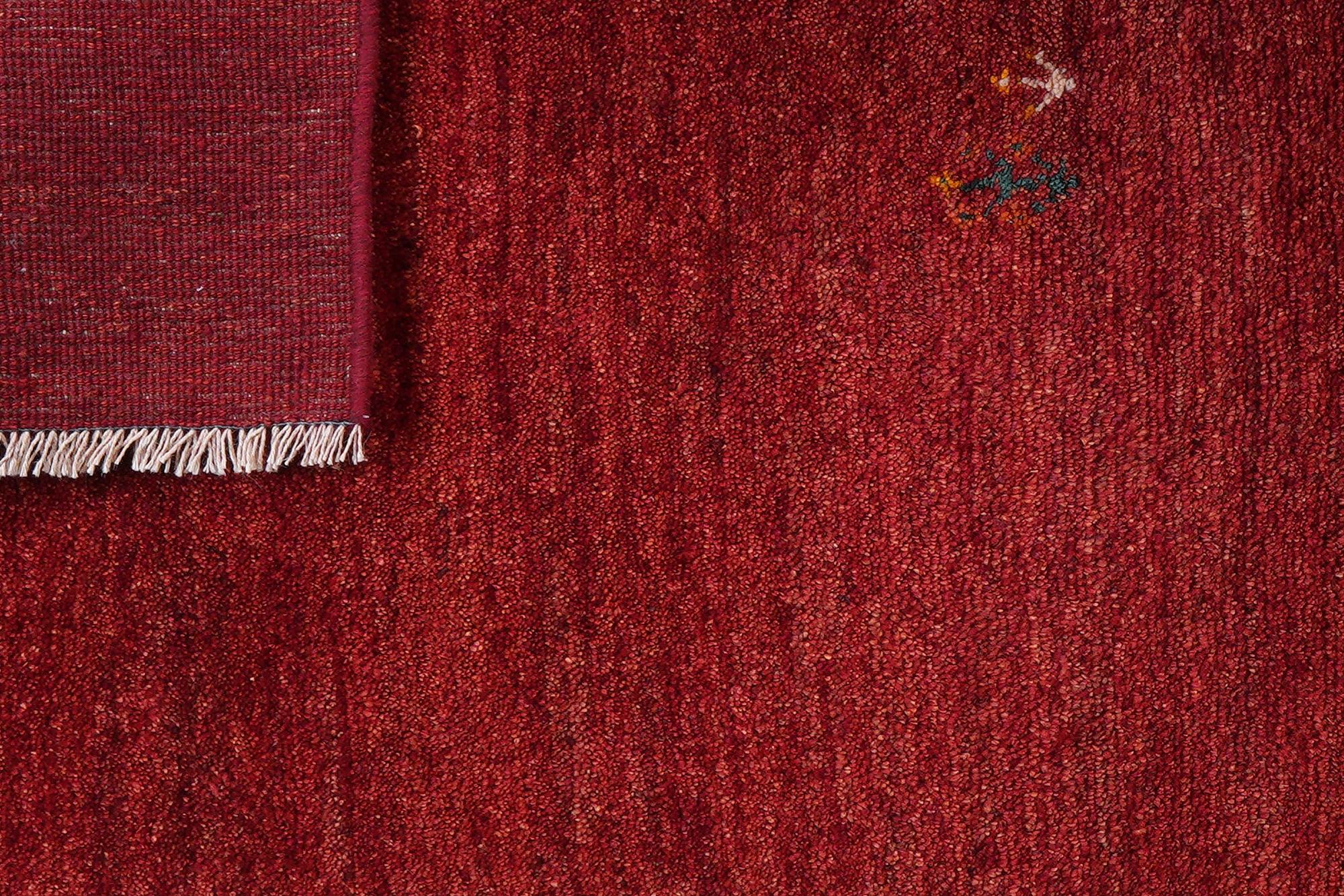 Rizbaf Gabbeh-Teppich Wolle Rot 5