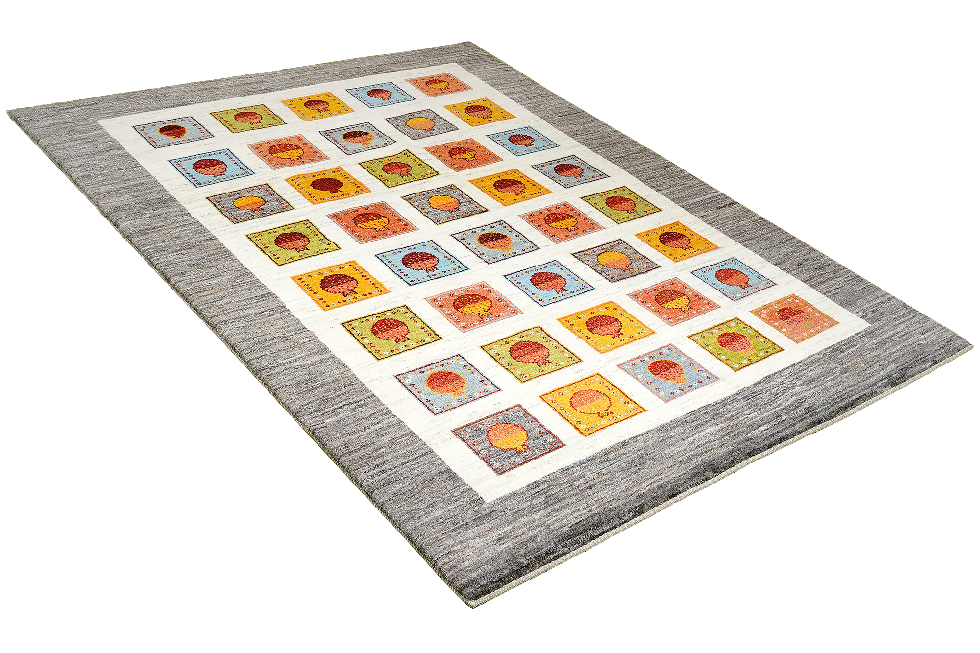Rizbaf Gabbeh-Teppich Wolle Beige 2