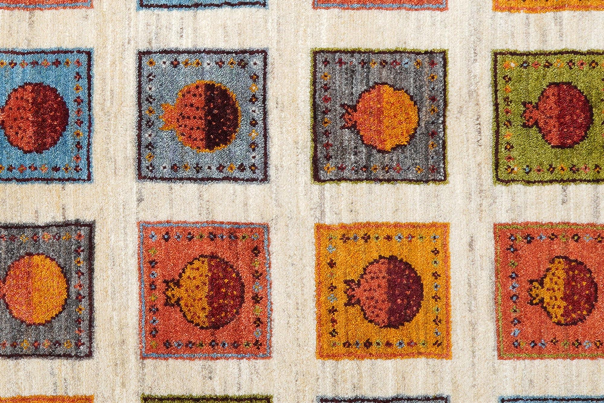 Rizbaf Gabbeh-Teppich Wolle Beige 4