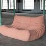 Togo 2-Sitzer Sofa Cord Rosa 0