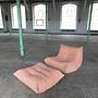 Togo Sessel und Ottoman Set Cord Rosa 1
