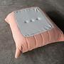 Togo Armchair and Ottoman Set Cord Pink 6