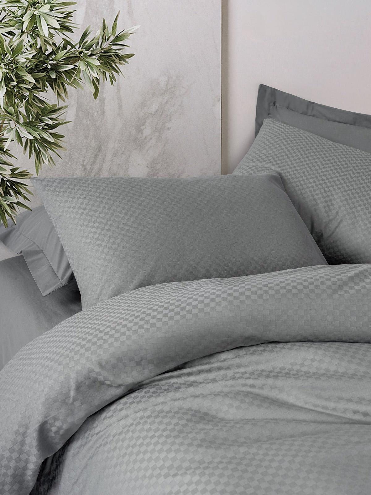 Karo Bedding Set Cotton Sage Green 140x200 cm 3