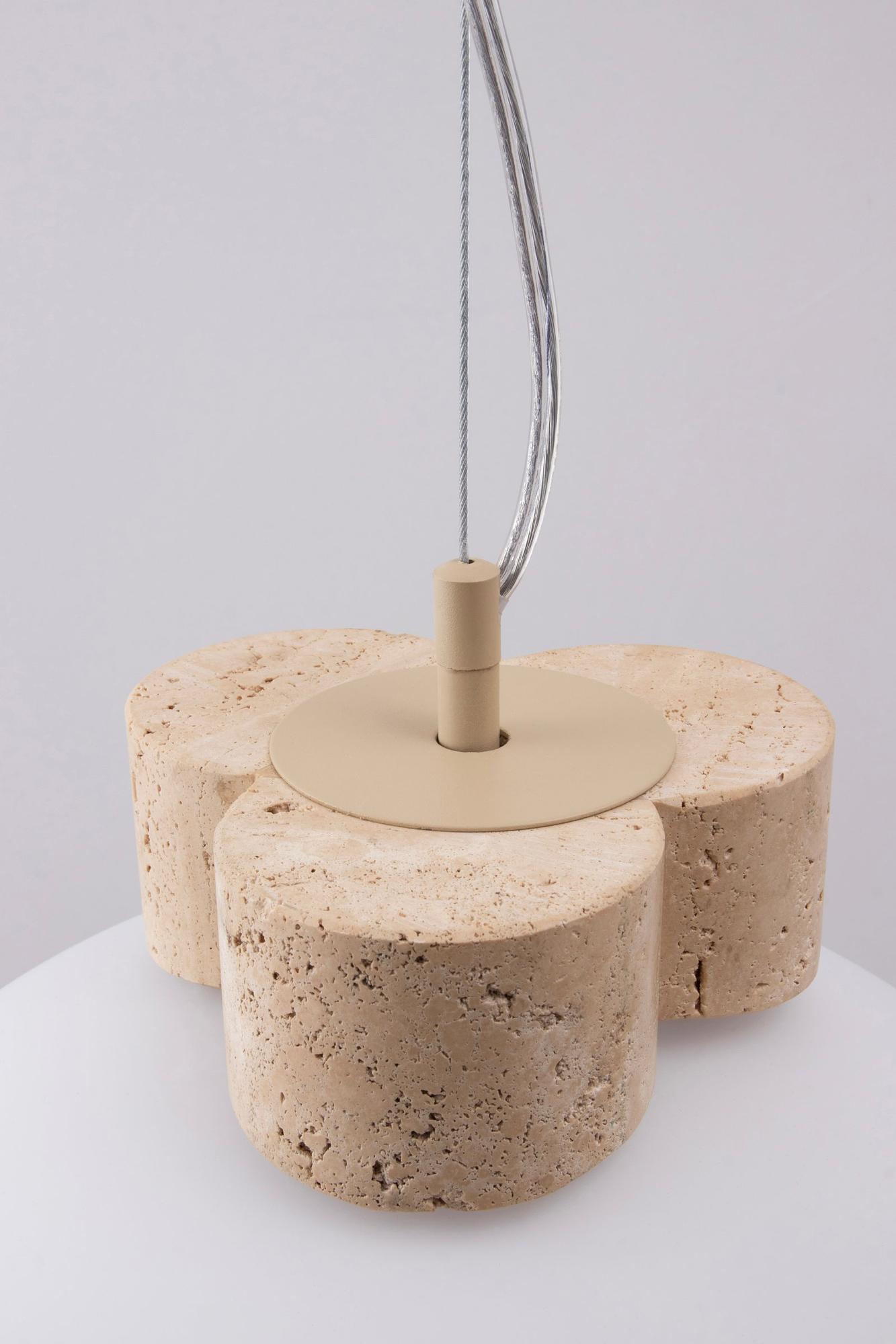 Mammut Pendant Lamp Travertine White Ø 30cm 2
