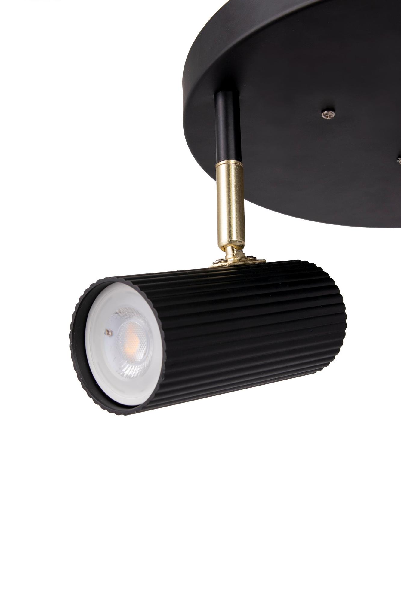 Hubble Ceiling Light 3-Arm Black 1