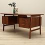 Teak desk wood veneer 1970s  5