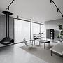 Coffee table ash wood black Ø90cm 2