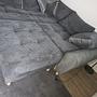 Corner sofa with stool Anthracite 2