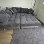Corner sofa with stool Anthracite 5