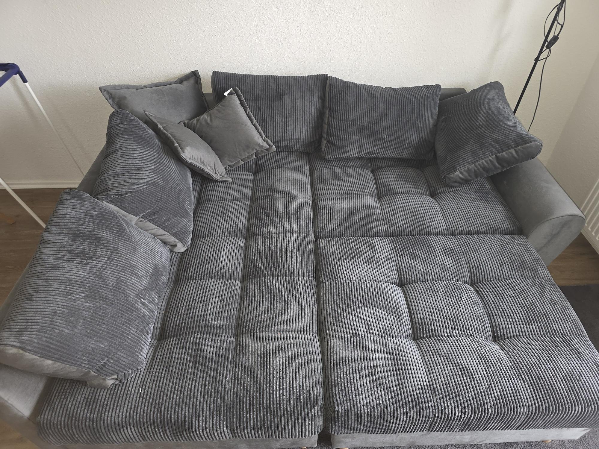 Corner sofa with stool Anthracite 6